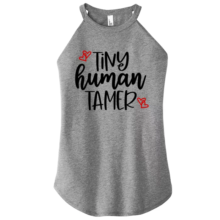 Tiny Human Tamer Funny Women’s Perfect Tri Rocker Tank