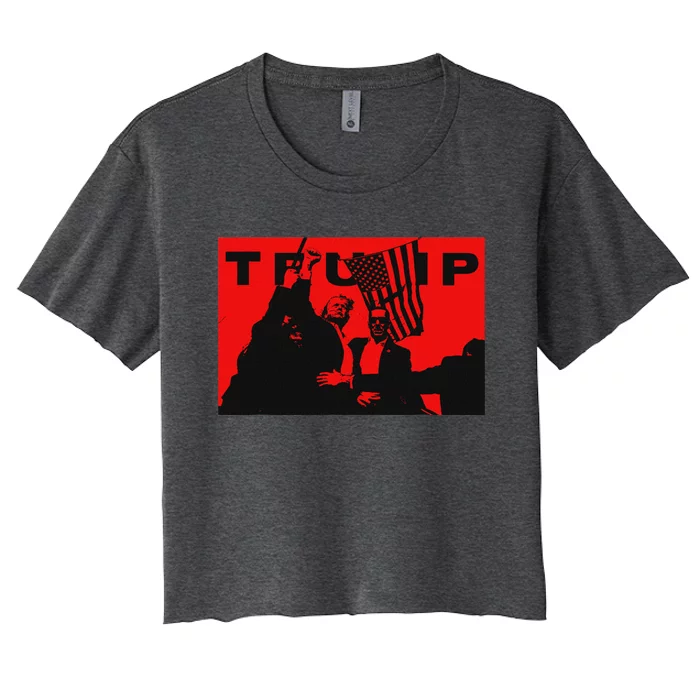 Trump Hero Trump Assassination Attempt Women's Crop Top Tee