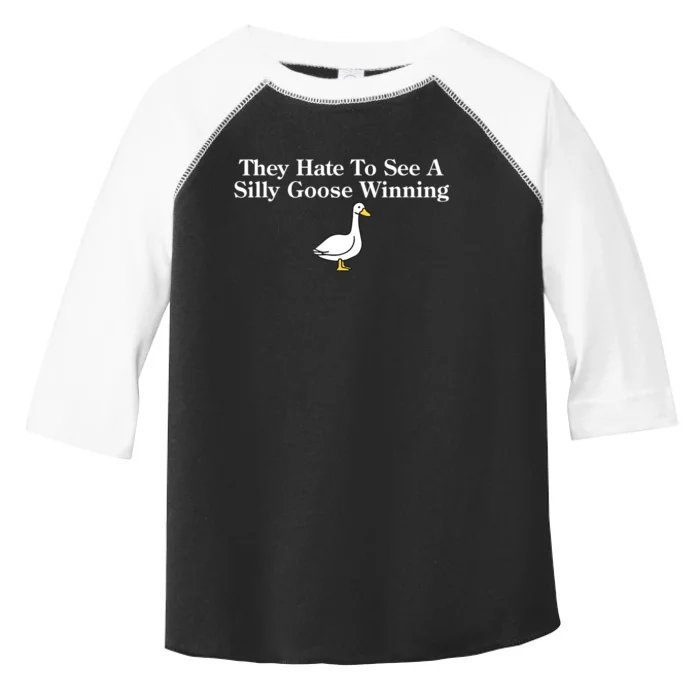 They Hate To See A Silly Goose Winning Funny Toddler Fine Jersey T-Shirt