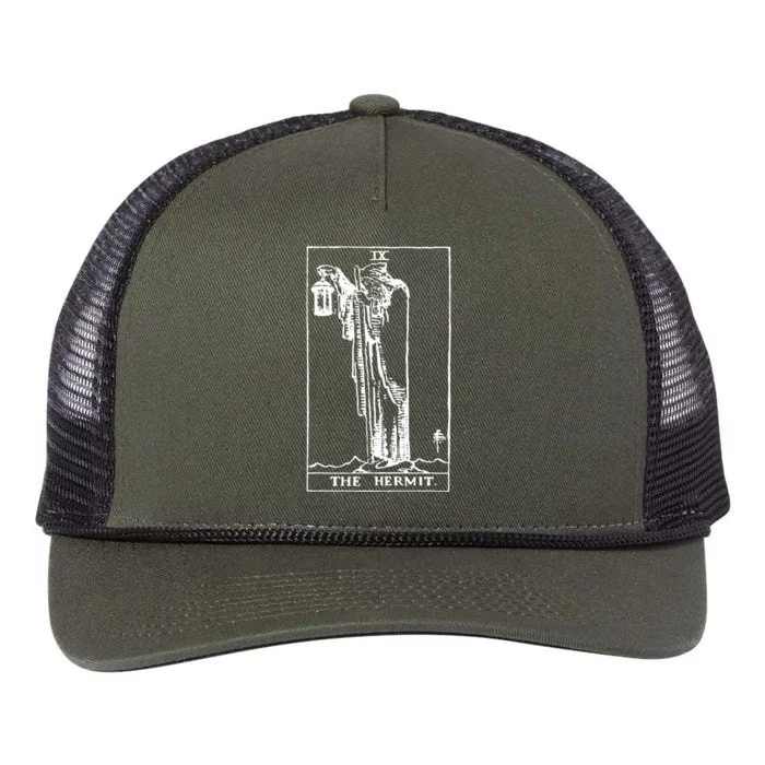 The Hermit Tarot Card Ix Retro Rope Trucker Hat Cap