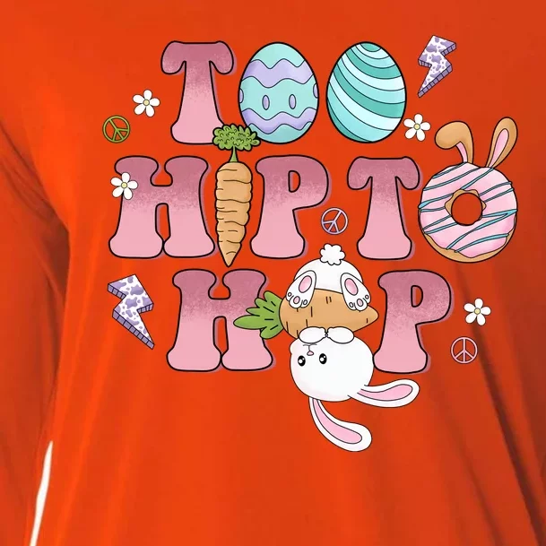 Too Hip To Hop Cute Easter Bunny Holiday Cooling Performance Long Sleeve Crew