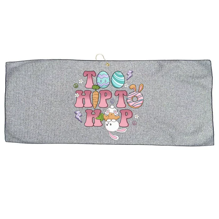 Too Hip To Hop Cute Easter Bunny Holiday Large Microfiber Waffle Golf Towel