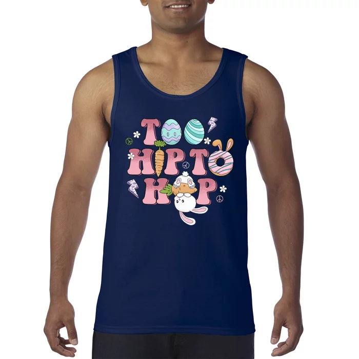 Too Hip To Hop Cute Easter Bunny Holiday Tank Top