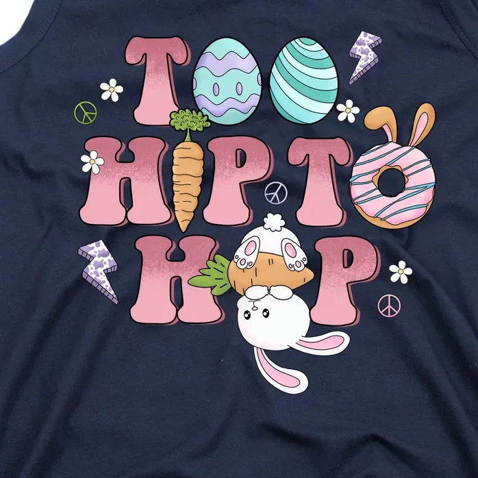 Too Hip To Hop Cute Easter Bunny Holiday Tank Top