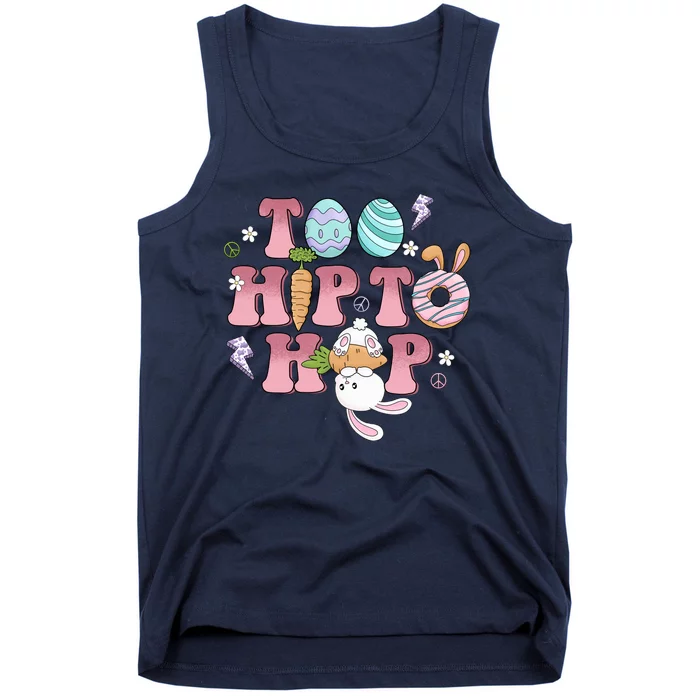 Too Hip To Hop Cute Easter Bunny Holiday Tank Top