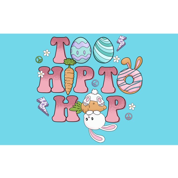 Too Hip To Hop Cute Easter Bunny Holiday Bumper Sticker