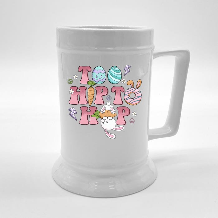 Too Hip To Hop Cute Easter Bunny Holiday Front & Back Beer Stein