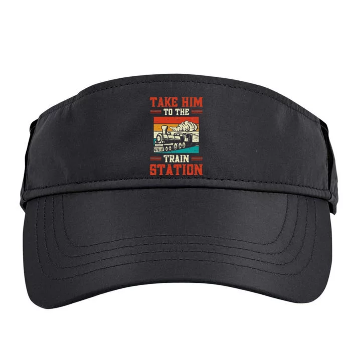 Take Him To The Train Station Adult Drive Performance Visor