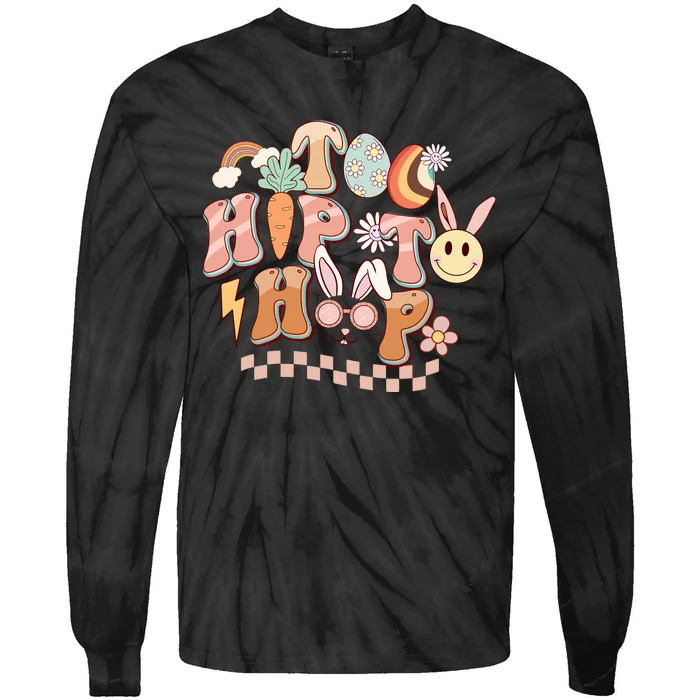 Too Hip To Hop Groovy Easter Tie-Dye Long Sleeve Shirt