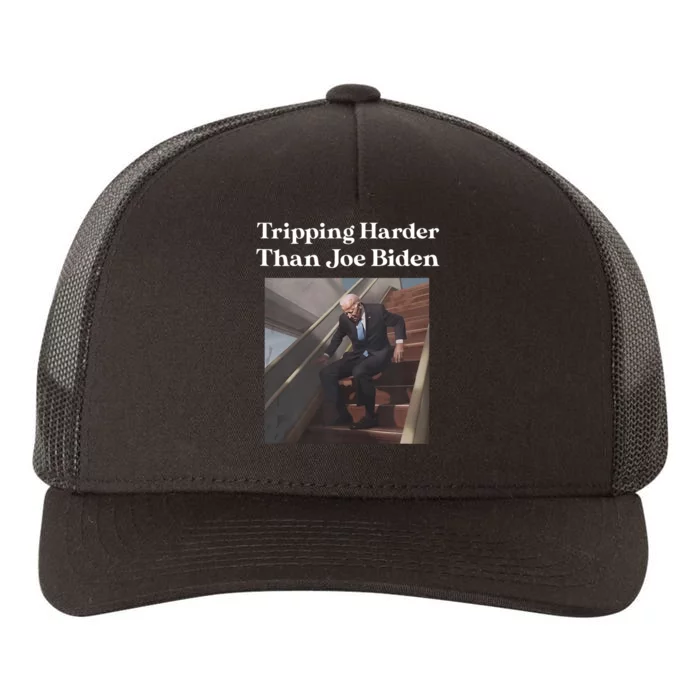 Tripping Harder Than Joe Biden Yupoong Adult 5-Panel Trucker Hat