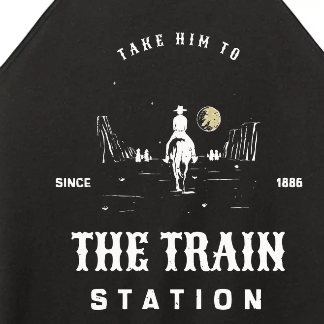 Take Him To The Train Station Women’s Perfect Tri Rocker Tank