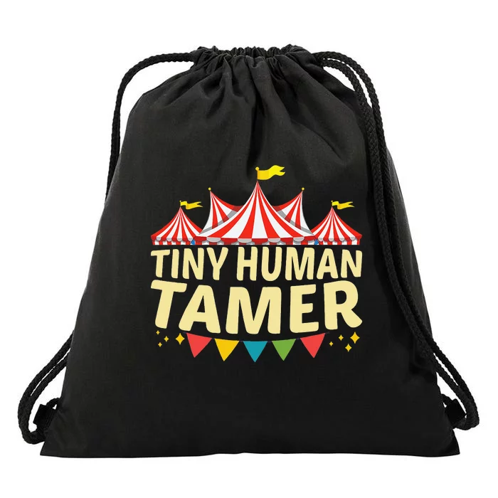 Tiny Human Tamer Funny Aesthetic Circus Art Carnival Drawstring Bag