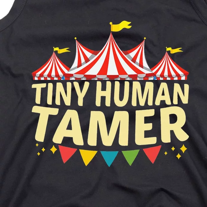 Tiny Human Tamer Funny Aesthetic Circus Art Carnival Tank Top