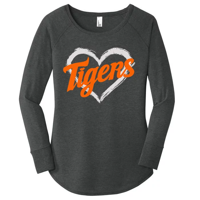 =Tigers Heart Throwback Women's Perfect Tri Tunic Long Sleeve Shirt