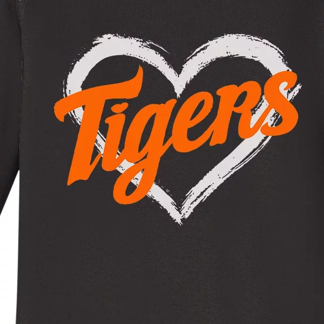 =Tigers Heart Throwback Baby Long Sleeve Bodysuit