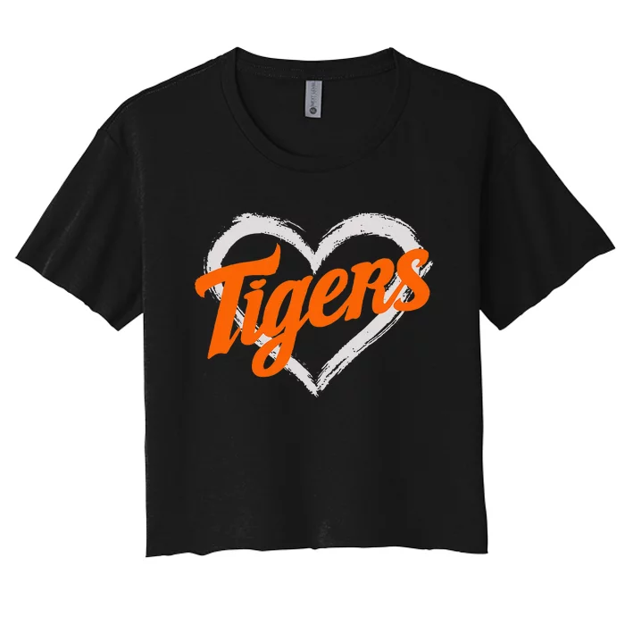 =Tigers Heart Throwback Women's Crop Top Tee