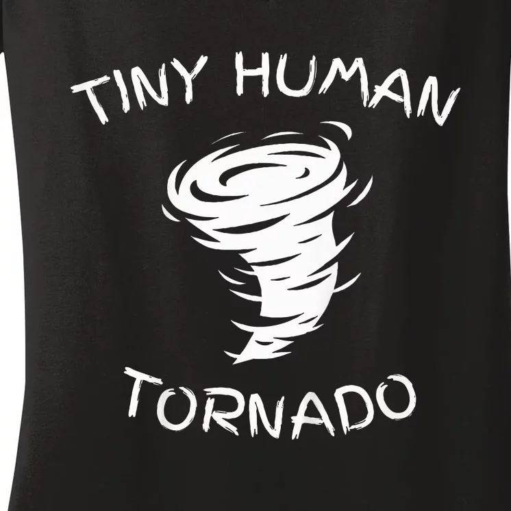 Tiny Human Tornado Women's V-Neck T-Shirt