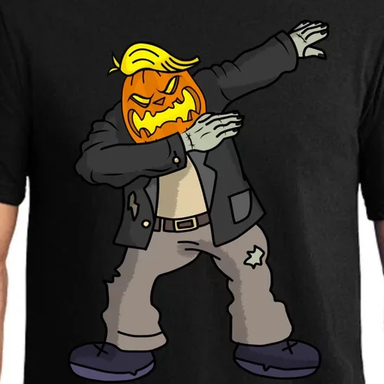 Trump Halloween Trumpkin Funny Frankenstein Dabbing Pumpkin Great Gift Pajama Set