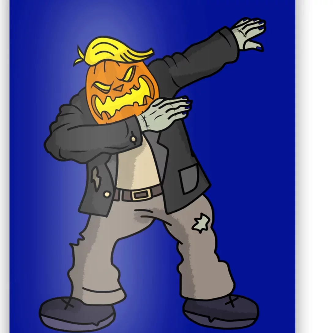 Trump Halloween Trumpkin Funny Frankenstein Dabbing Pumpkin Great Gift Poster