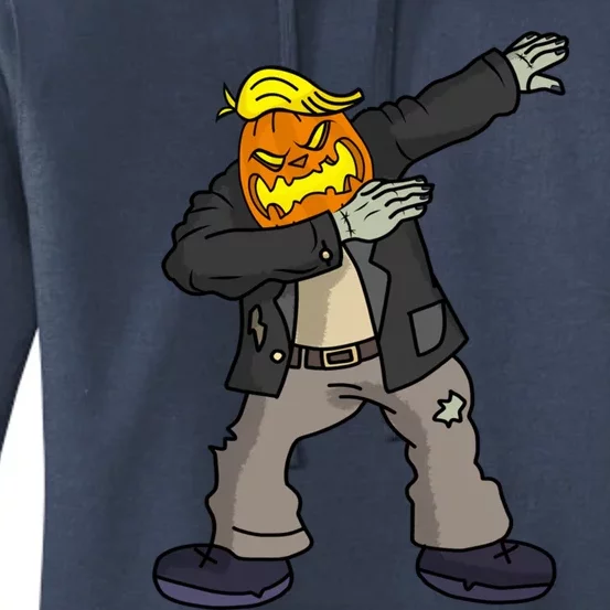 Trump Halloween Trumpkin Funny Frankenstein Dabbing Pumpkin Great Gift Women's Pullover Hoodie