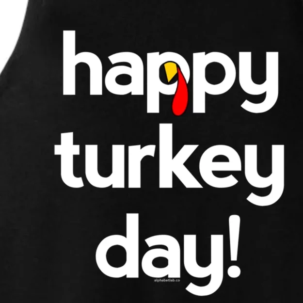 Thanksgiving Happy Turkey Day Give Thanks Gift Ladies Tri-Blend Wicking Tank