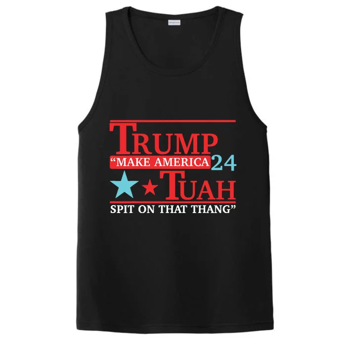 Trump Hawk Tuah Funny Viral Humor Meme Video Performance Tank