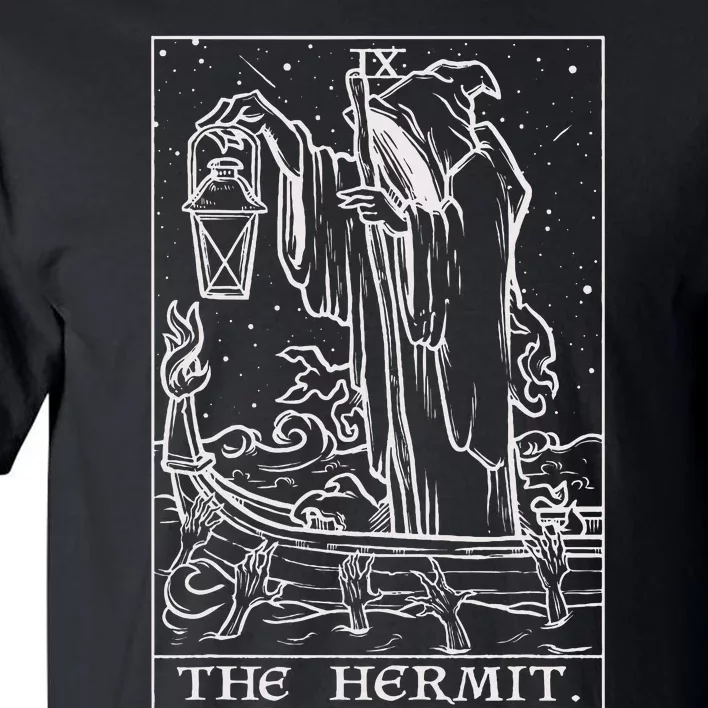 The Hermit Tarot Card Gothic Halloween Grim Reaper Tall T-Shirt