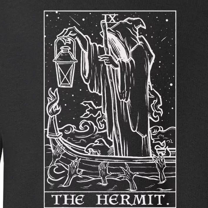 The Hermit Tarot Card Gothic Halloween Grim Reaper Toddler Sweatshirt