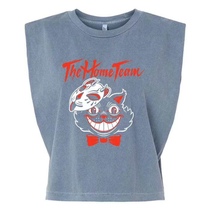 The Home Team Cat Mask Halloween Garment-Dyed Women's Muscle Tee