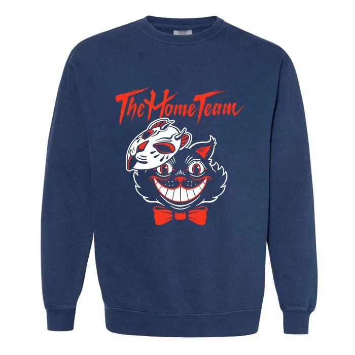 The Home Team Cat Mask Halloween Garment-Dyed Sweatshirt