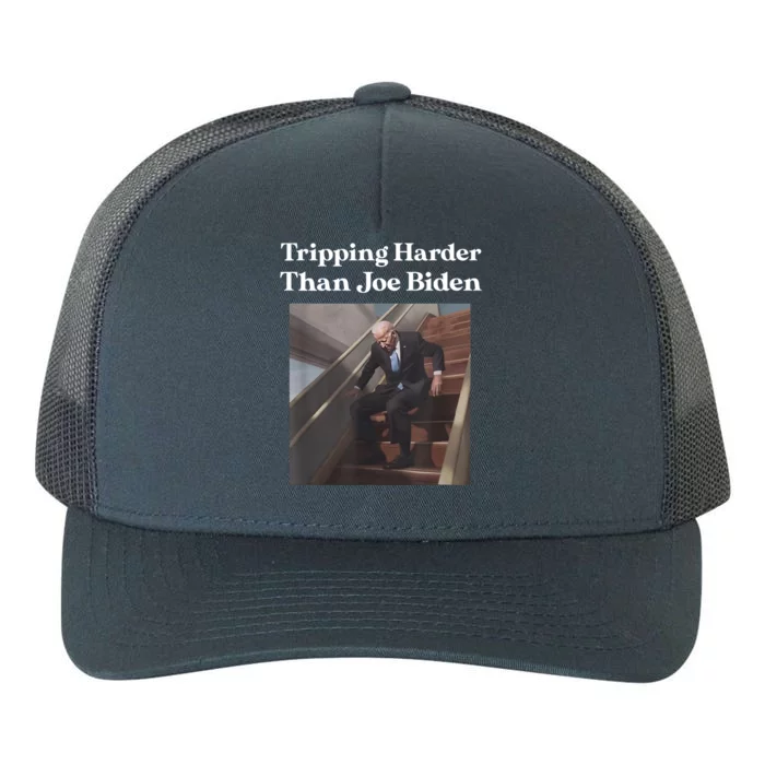 Tripping Harder Than Joe Biden Yupoong Adult 5-Panel Trucker Hat