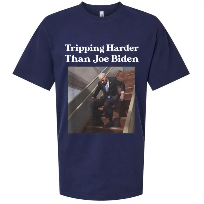 Tripping Harder Than Joe Biden Sueded Cloud Jersey T-Shirt