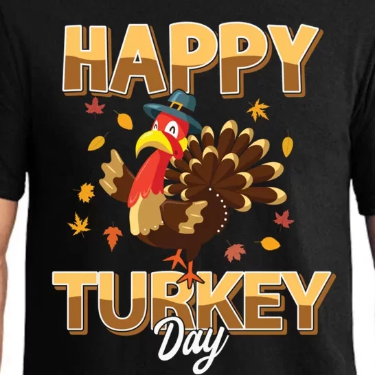 Thanksgiving Happy Turkey Day Blessed Thankful Gift Pajama Set