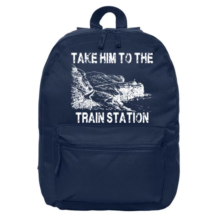 Take Him To The Train Station 16 in Basic Backpack