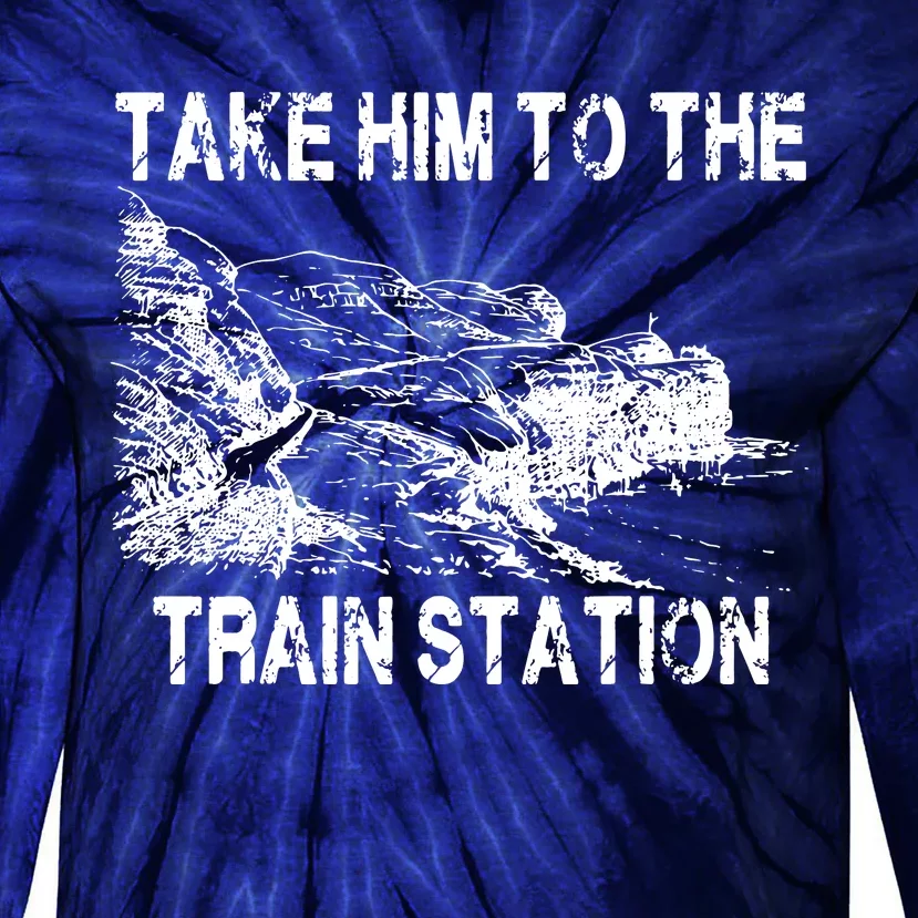 Take Him To The Train Station Tie-Dye Long Sleeve Shirt