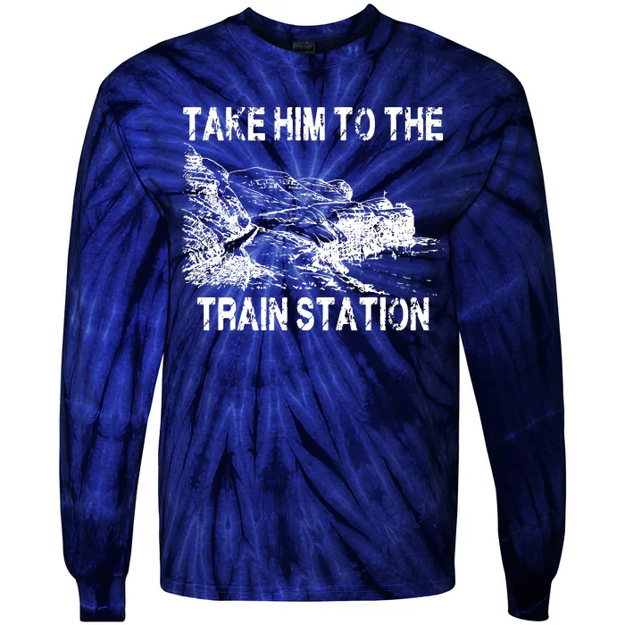 Take Him To The Train Station Tie-Dye Long Sleeve Shirt