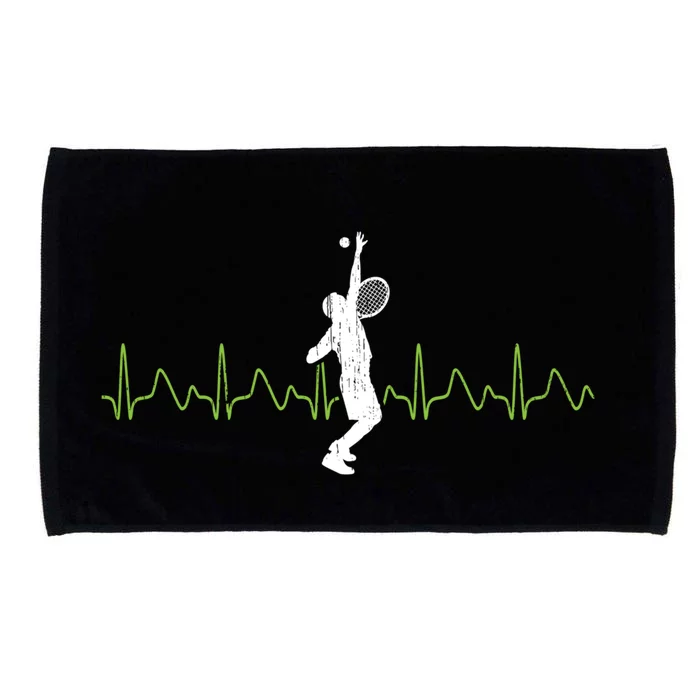 Tennis Heartbeat Tennis Player Gift Microfiber Hand Towel