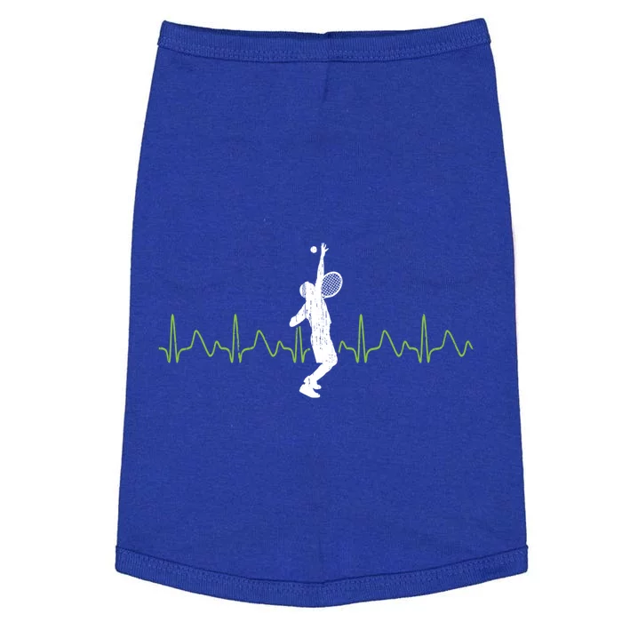 Tennis Heartbeat Tennis Player Gift Doggie Tank