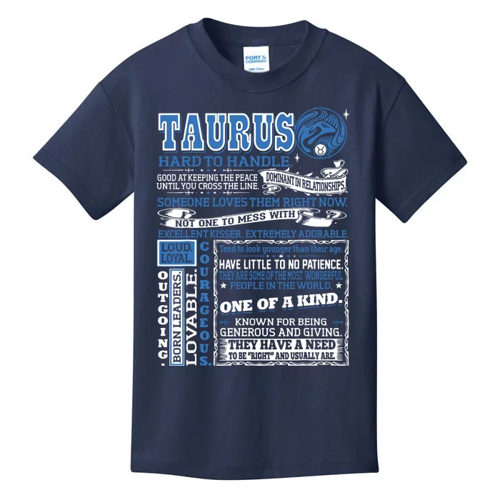 Taurus Hard To Handle One Of A Kind Zodiac Kids T-Shirt