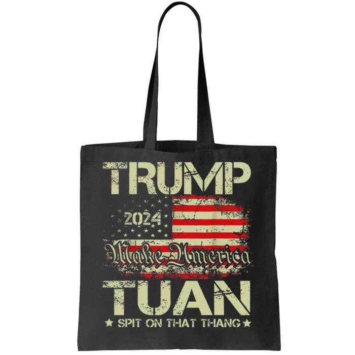 Trump Hawk Tuah Funny Viral Humor Meme Video Girl 24 Tua Tote Bag