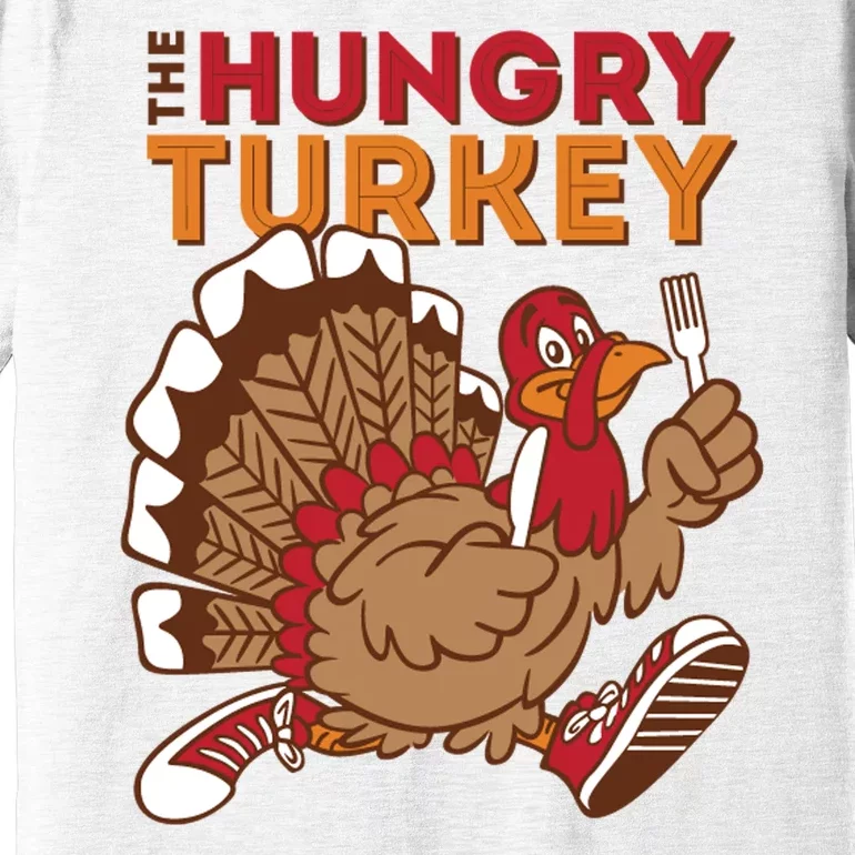 The Hungry Turkey Funny Thanksgiving Premium T-Shirt