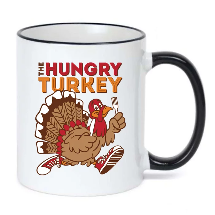 The Hungry Turkey Funny Thanksgiving Black Color Changing Mug