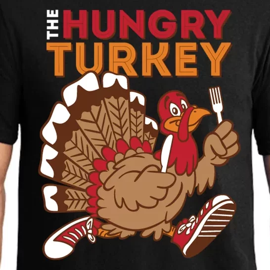 The Hungry Turkey Funny Thanksgiving Pajama Set