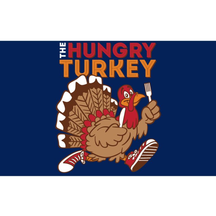 The Hungry Turkey Funny Thanksgiving Bumper Sticker