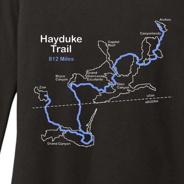 The Hayduke Trail Longdistance Trail In Arizona And Utah Womens CVC Long Sleeve Shirt