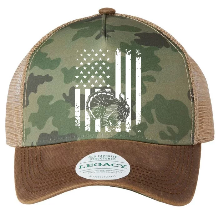 Turkey Hunting Tonal American Flag Legacy Tie Dye Trucker Hat