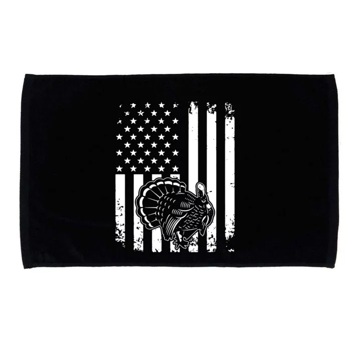 Turkey Hunting Tonal American Flag Microfiber Hand Towel