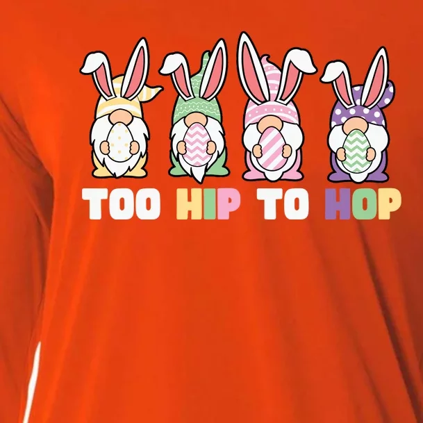 Too Hip To Hop Easter Eggs Gnome Cooling Performance Long Sleeve Crew