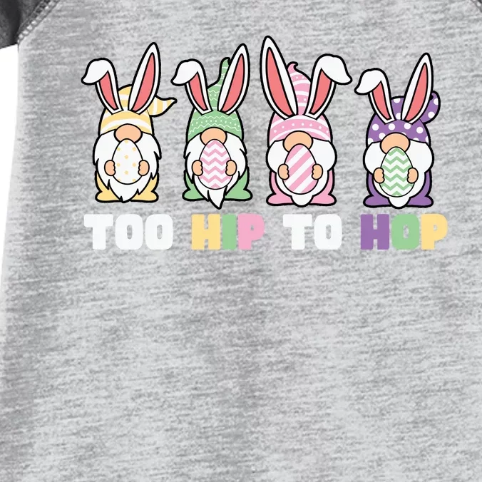 Too Hip To Hop Easter Eggs Gnome Infant Baby Jersey Bodysuit