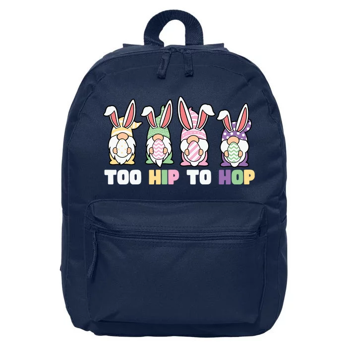 Too Hip To Hop Easter Eggs Gnome 16 in Basic Backpack